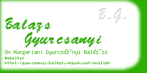 balazs gyurcsanyi business card